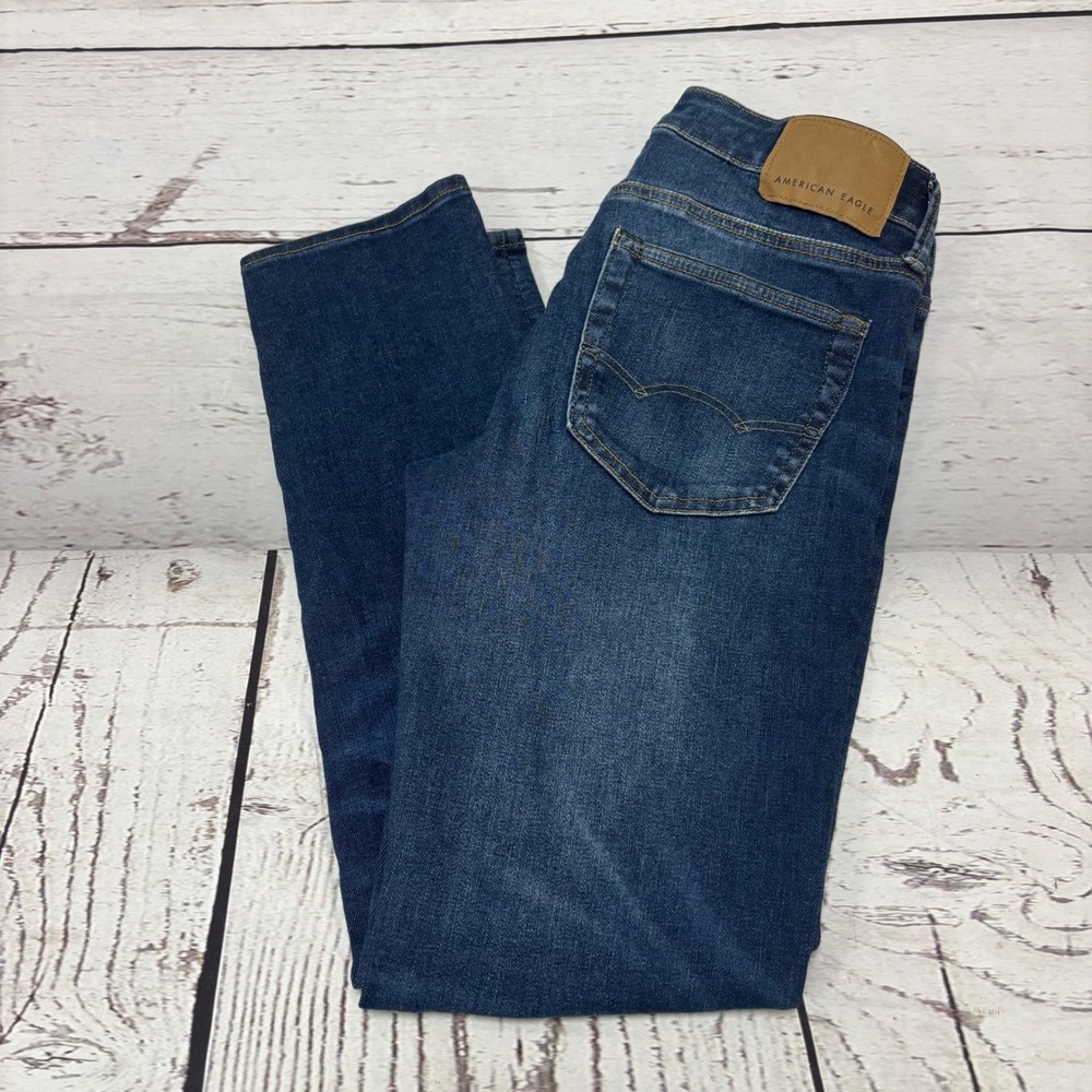 American Eagle Airflex 360 Slim Jeans Mens 29x30 Dark Wash Blue Denim Pants